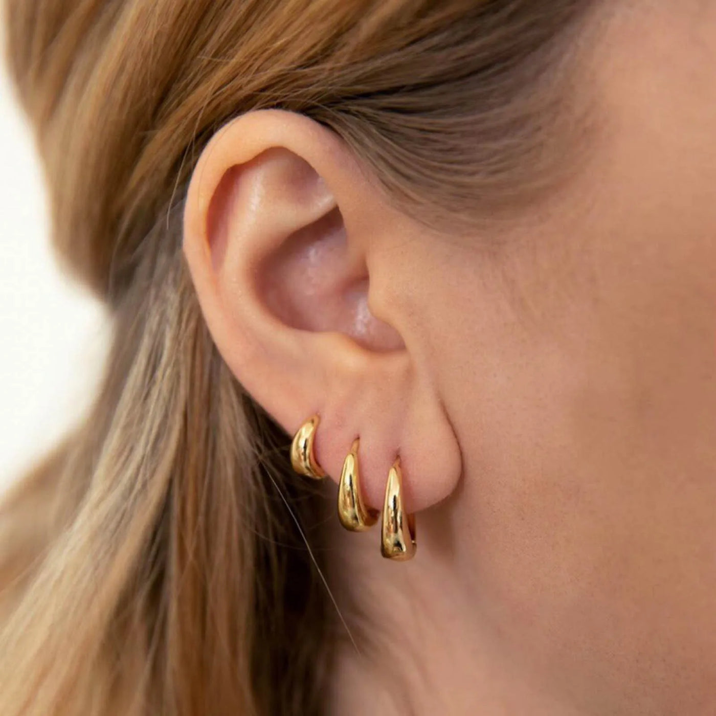 3 Pairs Hoop Earrings Set -  Lightweight