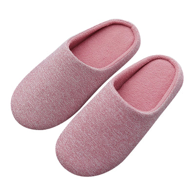 Plush House Slippers - Round Toe, Furry, Warm